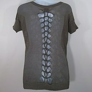 Sparkle & Fade sheer cut out sweater Size S